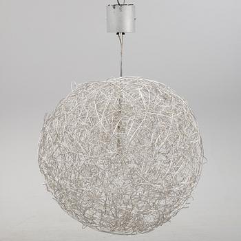 A 'Fil de Fer Ovale' ceiling light by Enzo Cattelini.