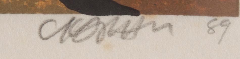 CLIFTON KARHU, serigrafi, signerad, daterad -89 och numrerad  45/100.