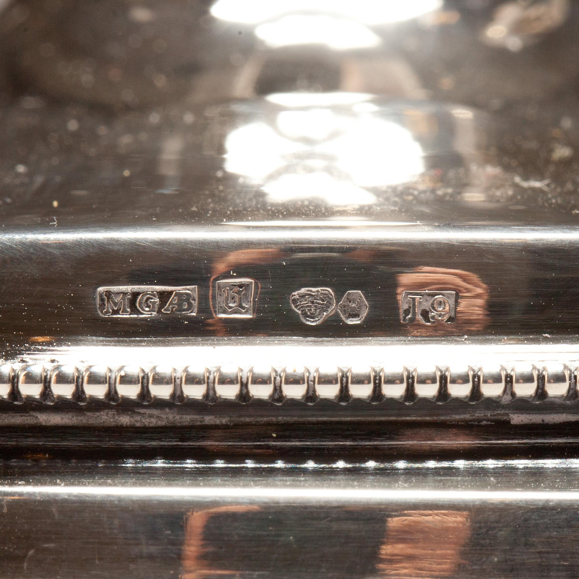 LJUSSTAKAR, 1 par, silver, MGAB, Uppsala 1959.