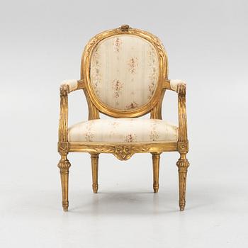 A Gustavian armchair, second half of the 19th Century.