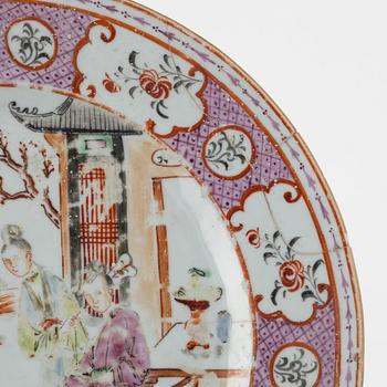 Six Chinese porcelain plates, 18th-19th century.