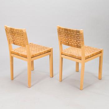 AINO AALTO, A set of four late 20th-century '615' chairs Artek.