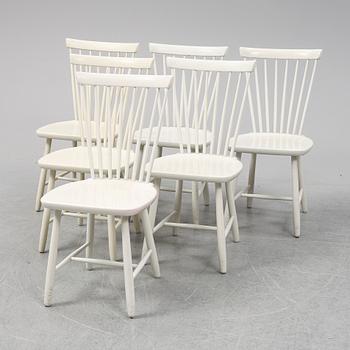 CARL MALMSTEN, stolar, 6 st, "Lilla Åland", 1960-tal.