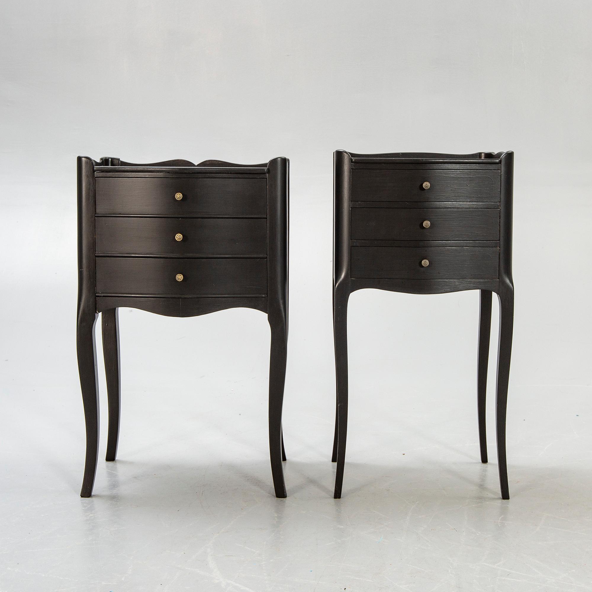 Bedside table, 2 pcs, rococo style, second half of the 20th century.