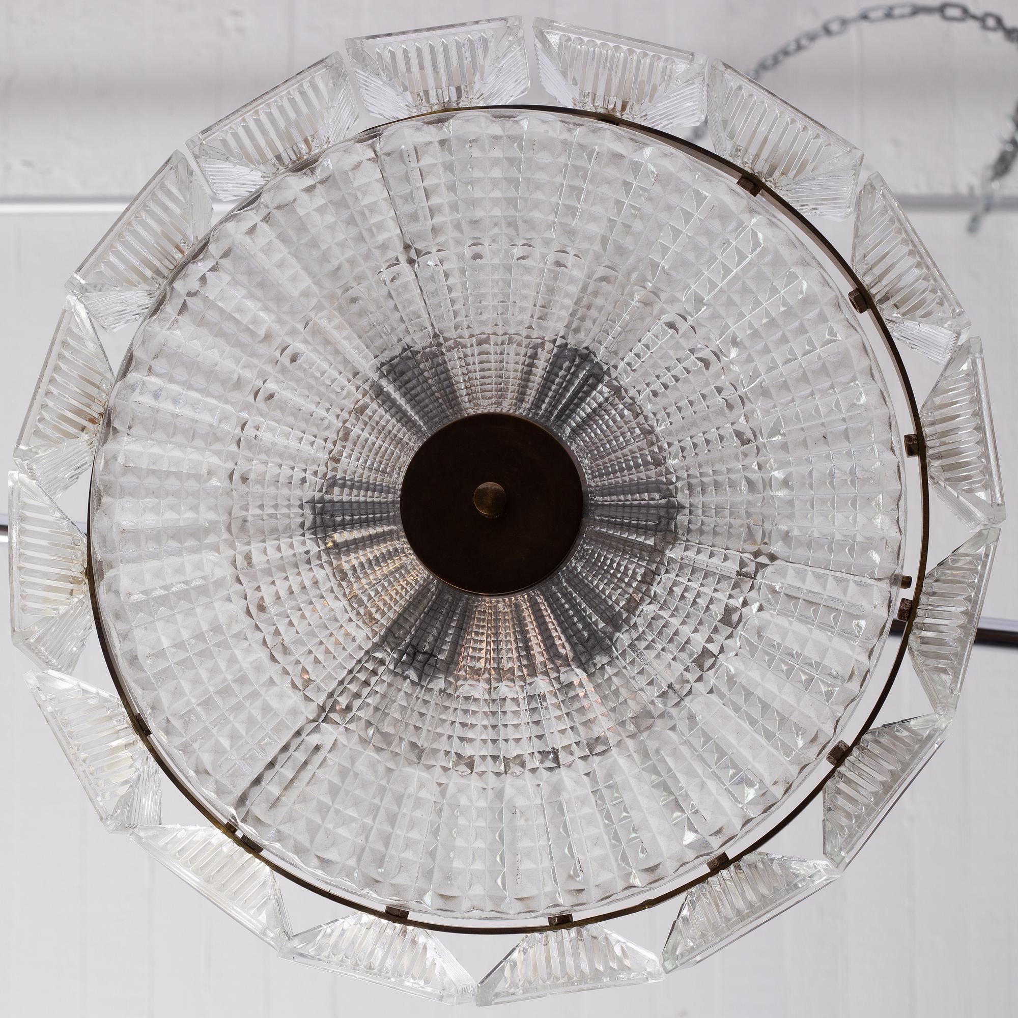 Carl Fagerlund, taklampa, Orrefors, 1900-talets andra hälft.