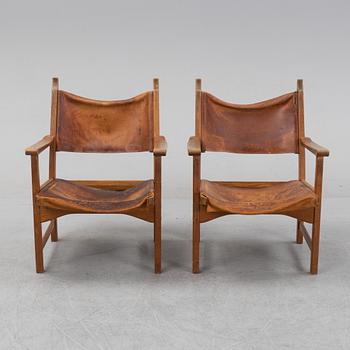 Carl Malmsten and Yngve Ekström, an oak 'Caryngo' easy chair, ESE-möbler, Vaggeryd, 1955.