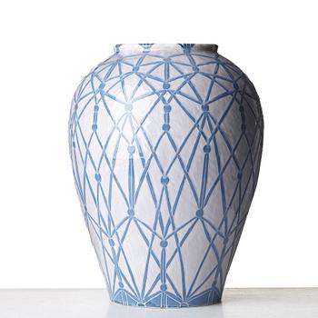 Gunnar Wennerberg, an Art Nouveau creamware floor vase, Gustafsberg, Sweden 1904.