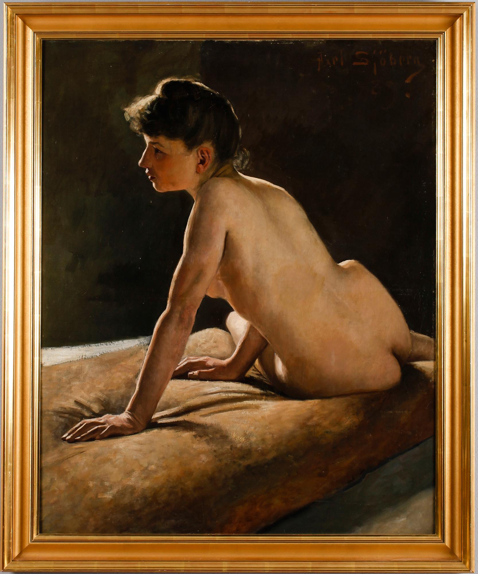 AXEL SJÖBERG, olja på duk, signerad och daterad 1889.