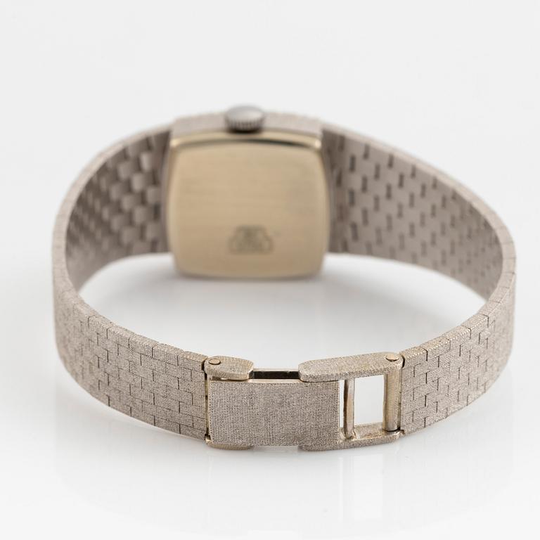 Wristwatch, 18K white gold, 18,5 mm.