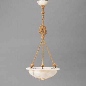 An alabaster ceiling lamp, 1920s.