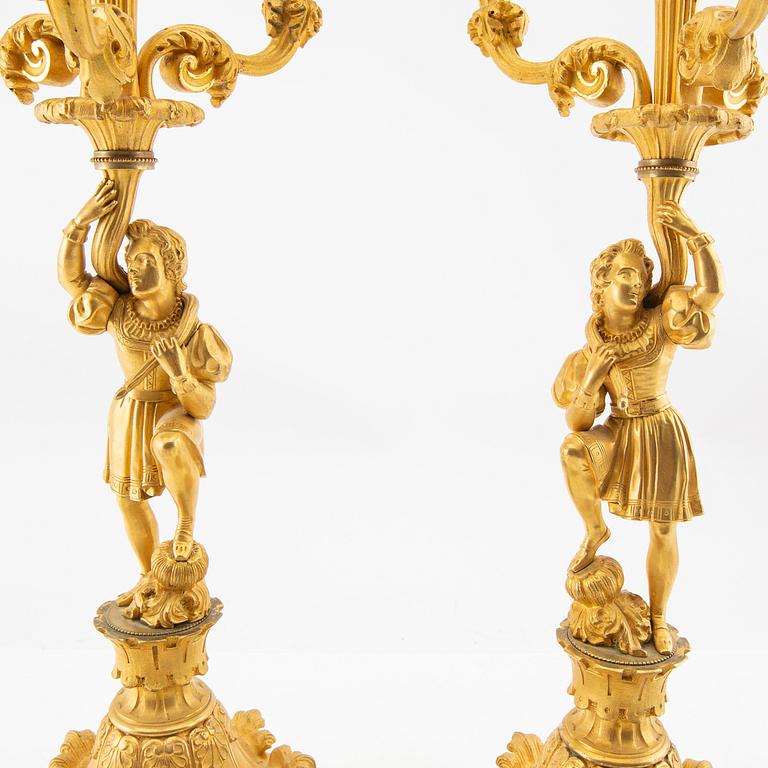 Candelabras, a pair from the second half of the 19th century.