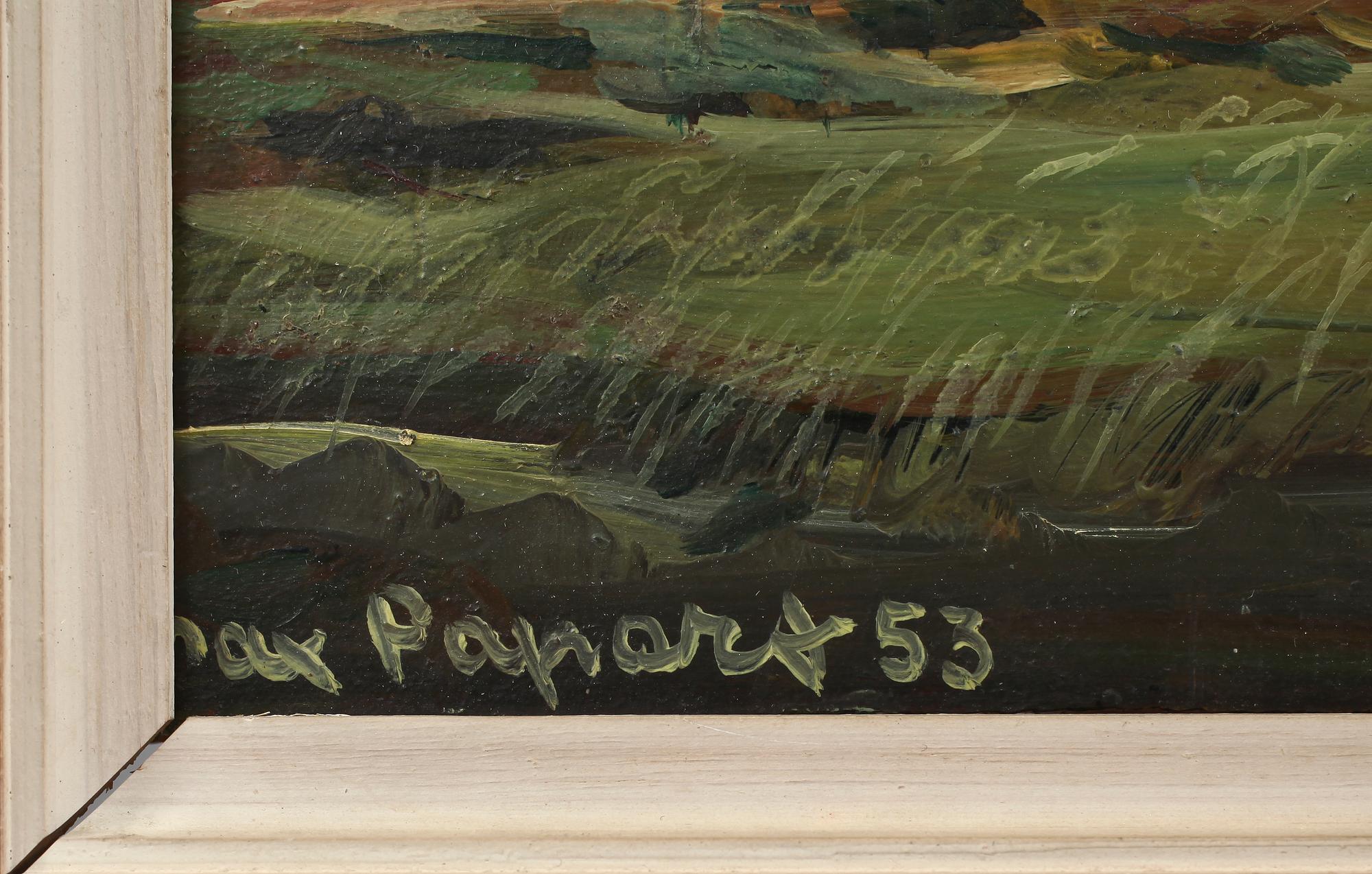 MAX PAPART, olja på pannå, sign o dat 53.