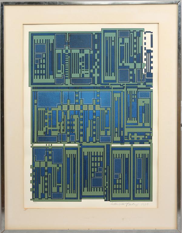 EDUARDO PAOLOZZI (ITALIEN), färgserigrafi, sign, dat 1974 samt numr 90/100.