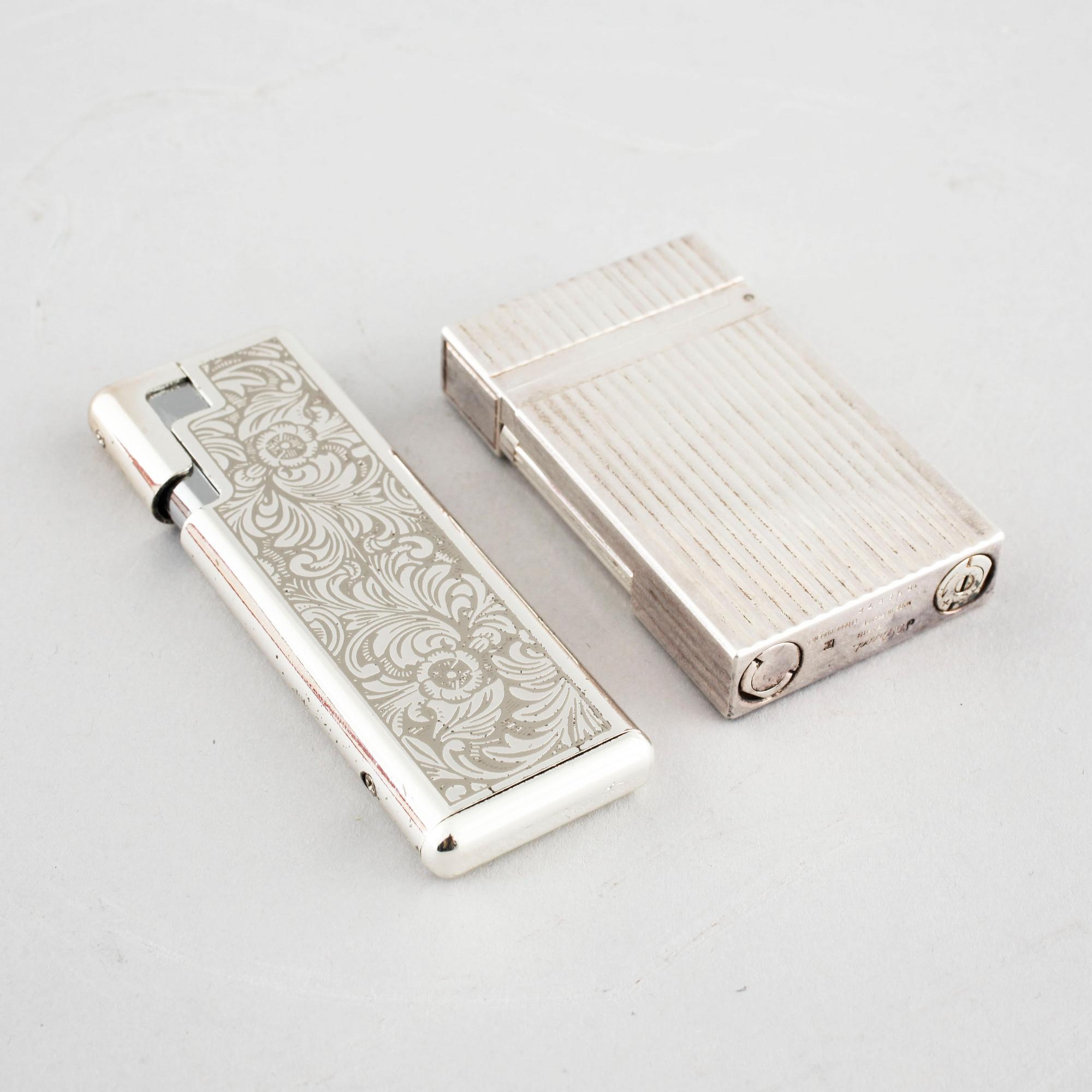 Two lighters by Dupont de Paris and Diplomat, second half of the 20th century.