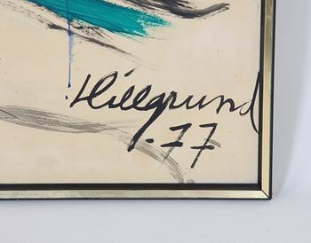 HILLGRUND, BENGT. Gouache, sign.