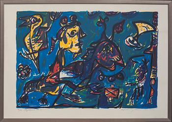 CARL-HENNING PEDERSEN, färglitografi, signerad Paris 1977 och numrerad 36/150.