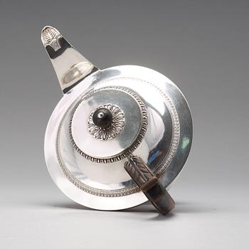 Adolf Zethelius, tekanna, silver, Stockholm 1816. Empire.
