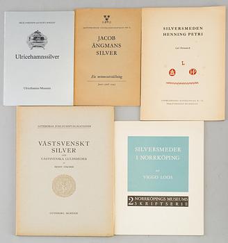 BOOKS, 9 vol. About silver.