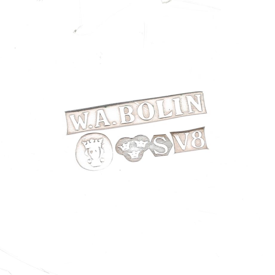 SOCKERSKRIN, silver, W.A Bolin, Stockholm 1947. Total vikt ca 297 g.