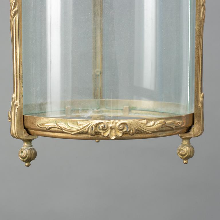 A pair of lantern ceiling lamps, second half of the 20th century.