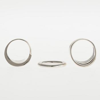 RINGAR, 3 st, sterling silver, bl.a. Jalo, 1900-talets slut.