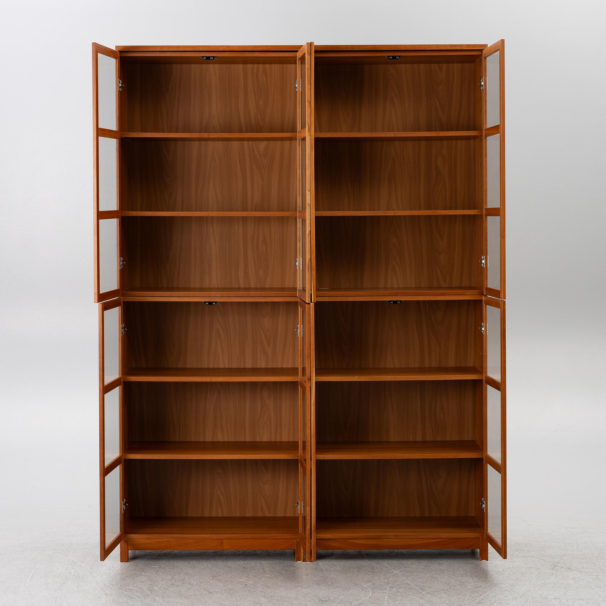 A four section book case, 21st century.