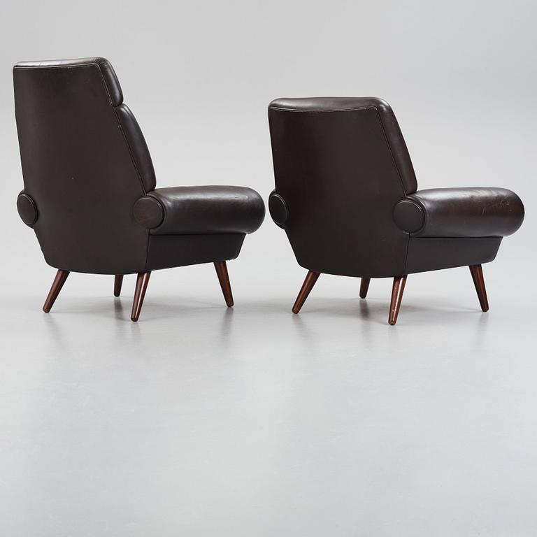 Kurt Østervig, two easy chairs, 'model 14', Ryesberg Møbler, Denmark 1960's.