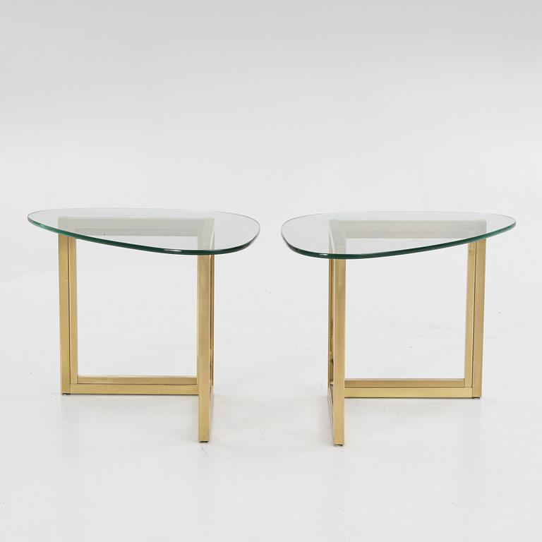 A pair of custom-made sidetables, circa 1990.