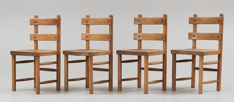 AXEL EINAR HJORTH, bord och fyra stolar "Sandhamn ", Nordiska Kompaniet, 1930-tal.