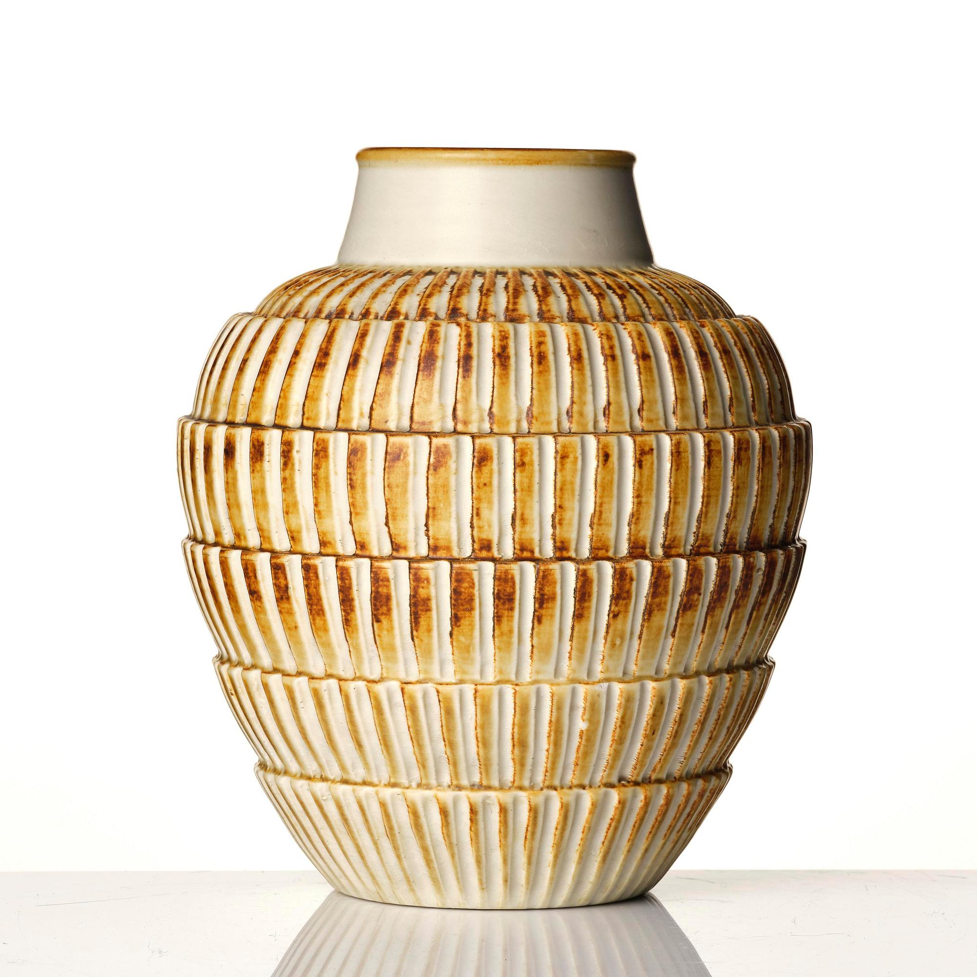 Gertrud Lönegren, a stoneware vase, Rörstrand, 1930s-40s.