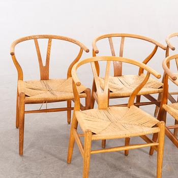 Hans J Wegner, five CH 24 chairs  Carl Hansen & Son, Odense, Denmark.
