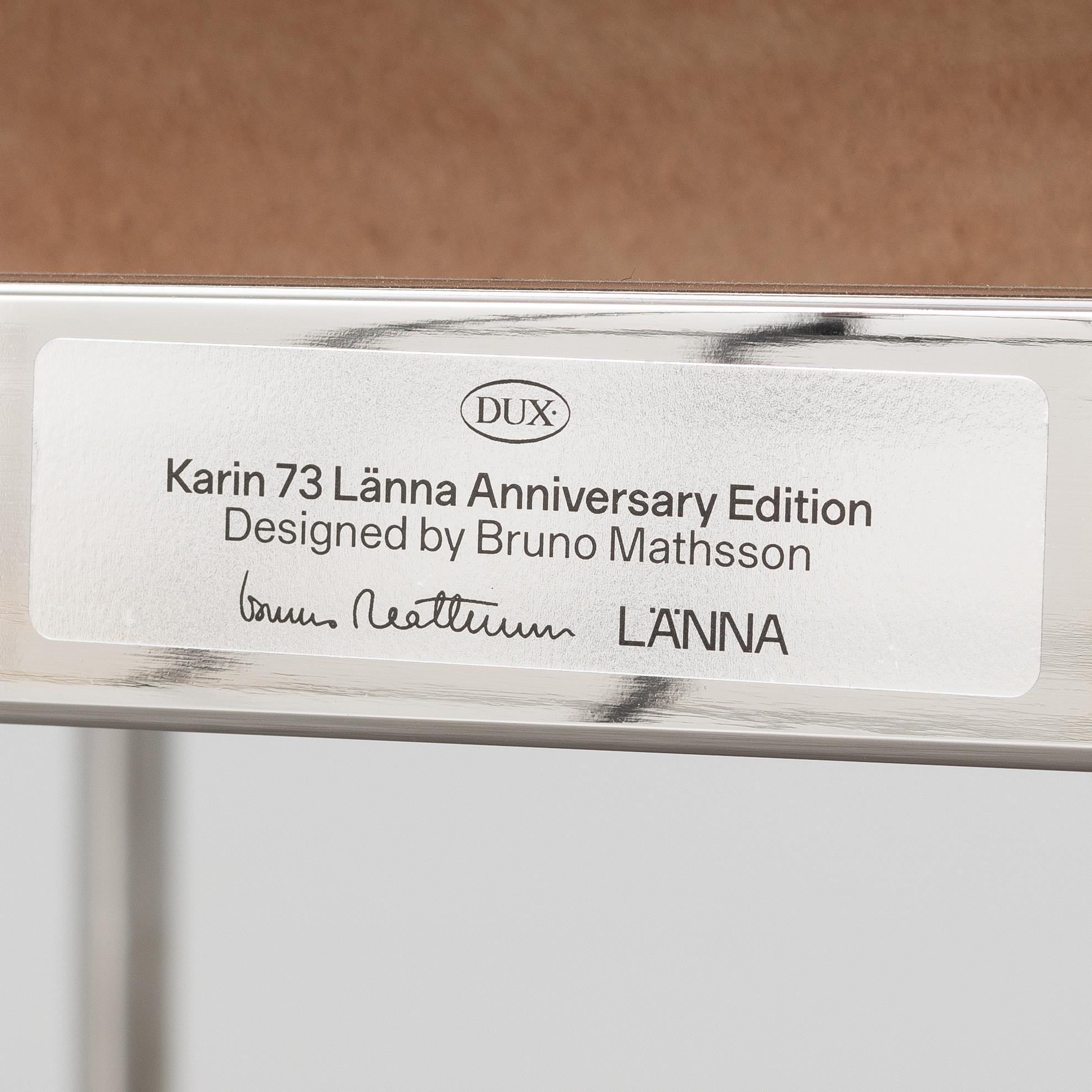 Bruno Mathsson, a 'Karin' armchair,  Dux. Late 20th century.