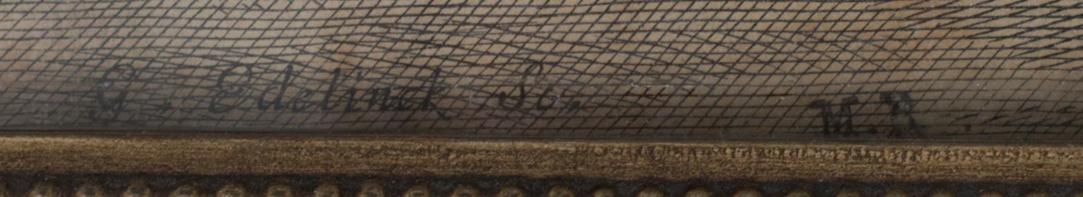 GÉRARD I EDELINCK, engraving on paper, circa 1660, after Peter Paul Rubens after Leonardo da Vinci. Signed in the plate.