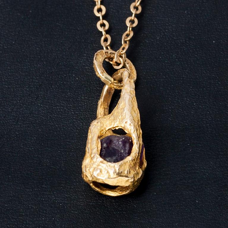 HÄNGSMYCKE, 14k guld, Björn Weckström, Lapponia 1977.