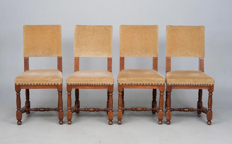 MATSALSMÖBLEMANG, 9 delar, barockstil, 1900-talets första hälft.