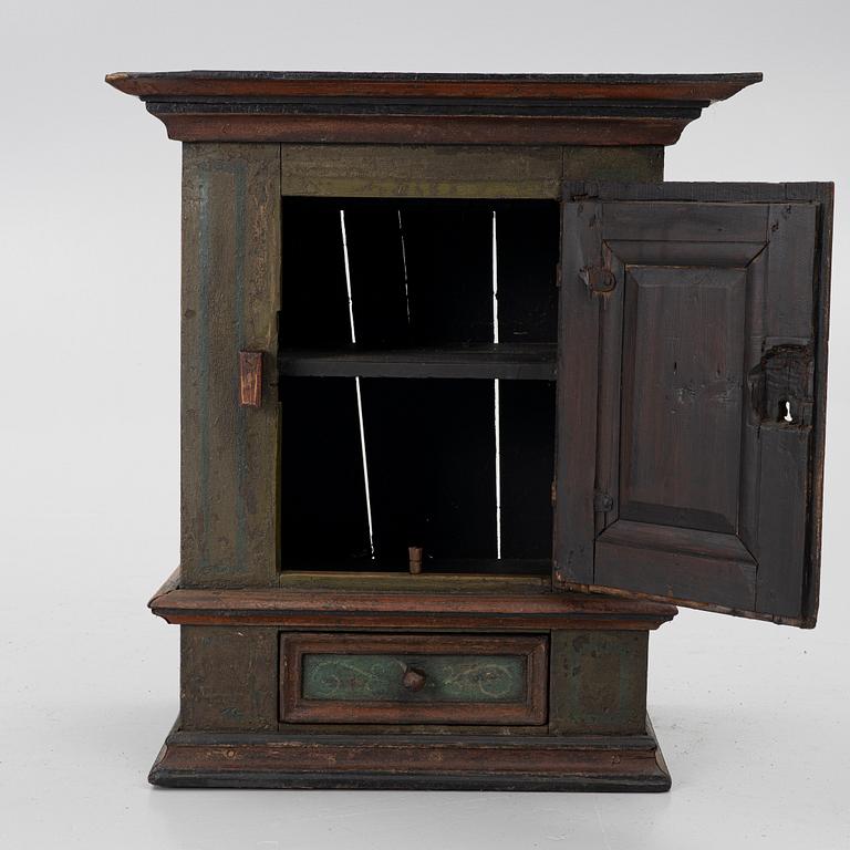 Hanging cabinet, folk art, 18th century.