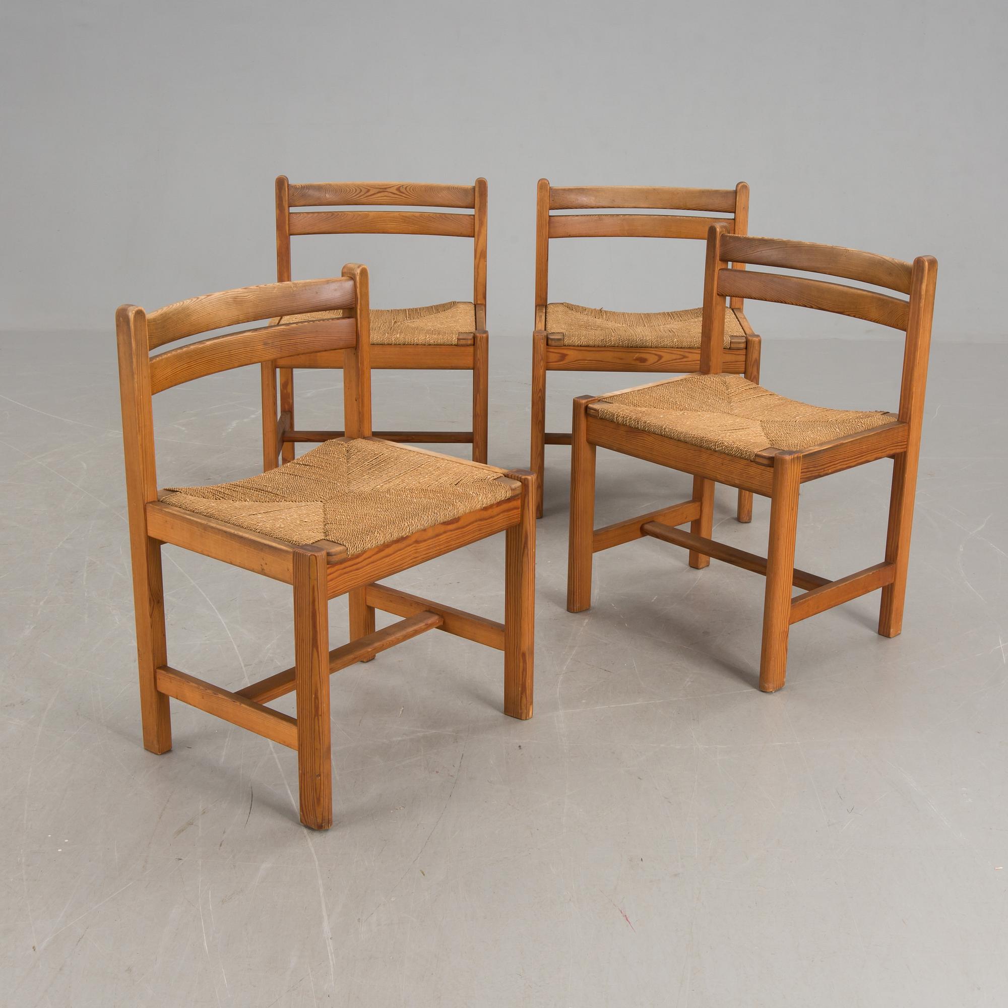 STOLAR, 4 st, ur serien Asserbo, Börge Mogensen, Karl Andersson & Söner, 1900-talets andra hälft.