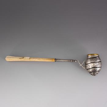 BÅLSLEV, ostämplad, silver och ben, 1700-talets förra hälft.