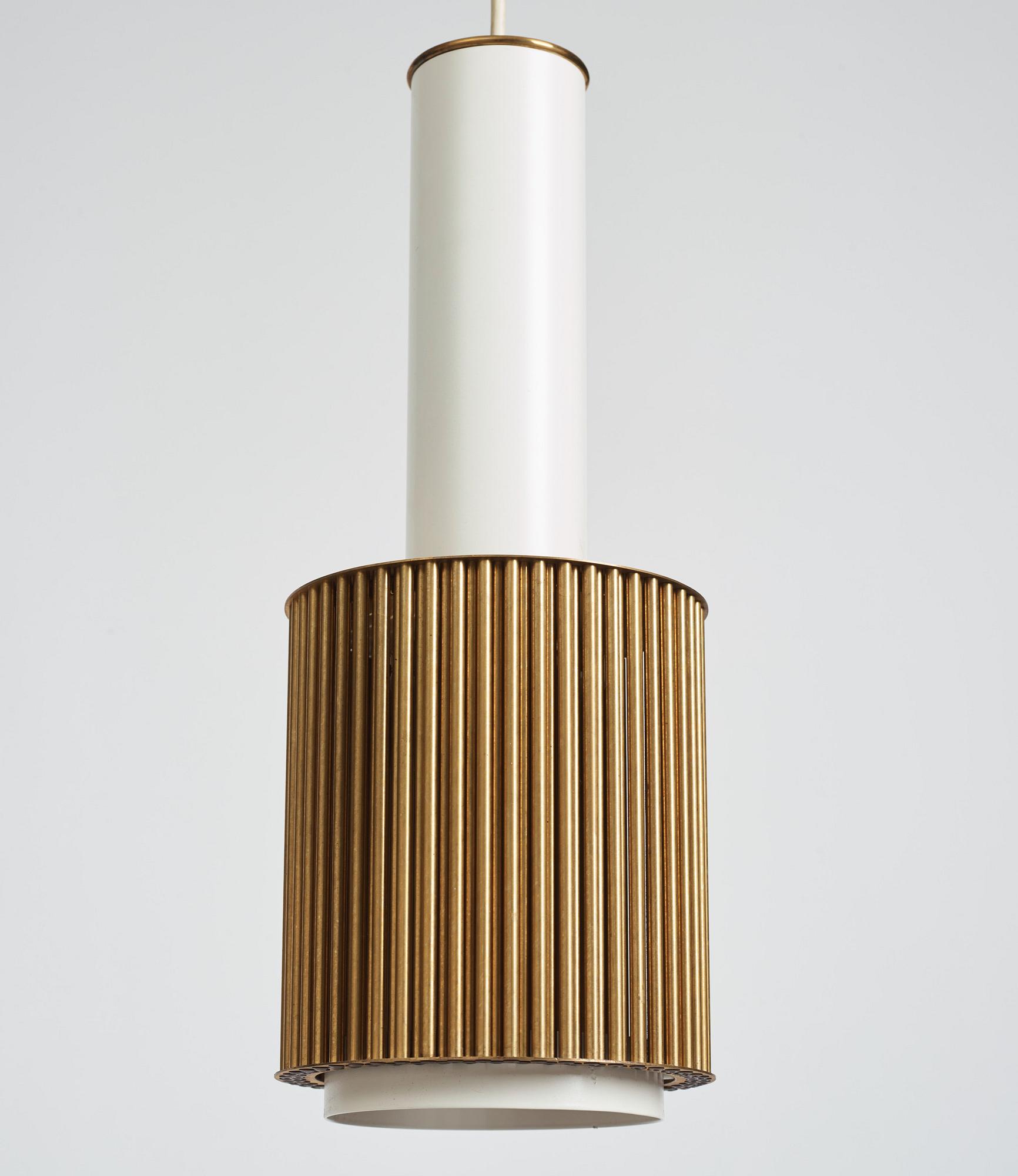 Alvar Aalto, a pair of ceiling lamps, model "A 111", Valaistustyö, Finland, 1950s.