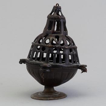 A BRONZE CENSER, probably northern european, late medieval.