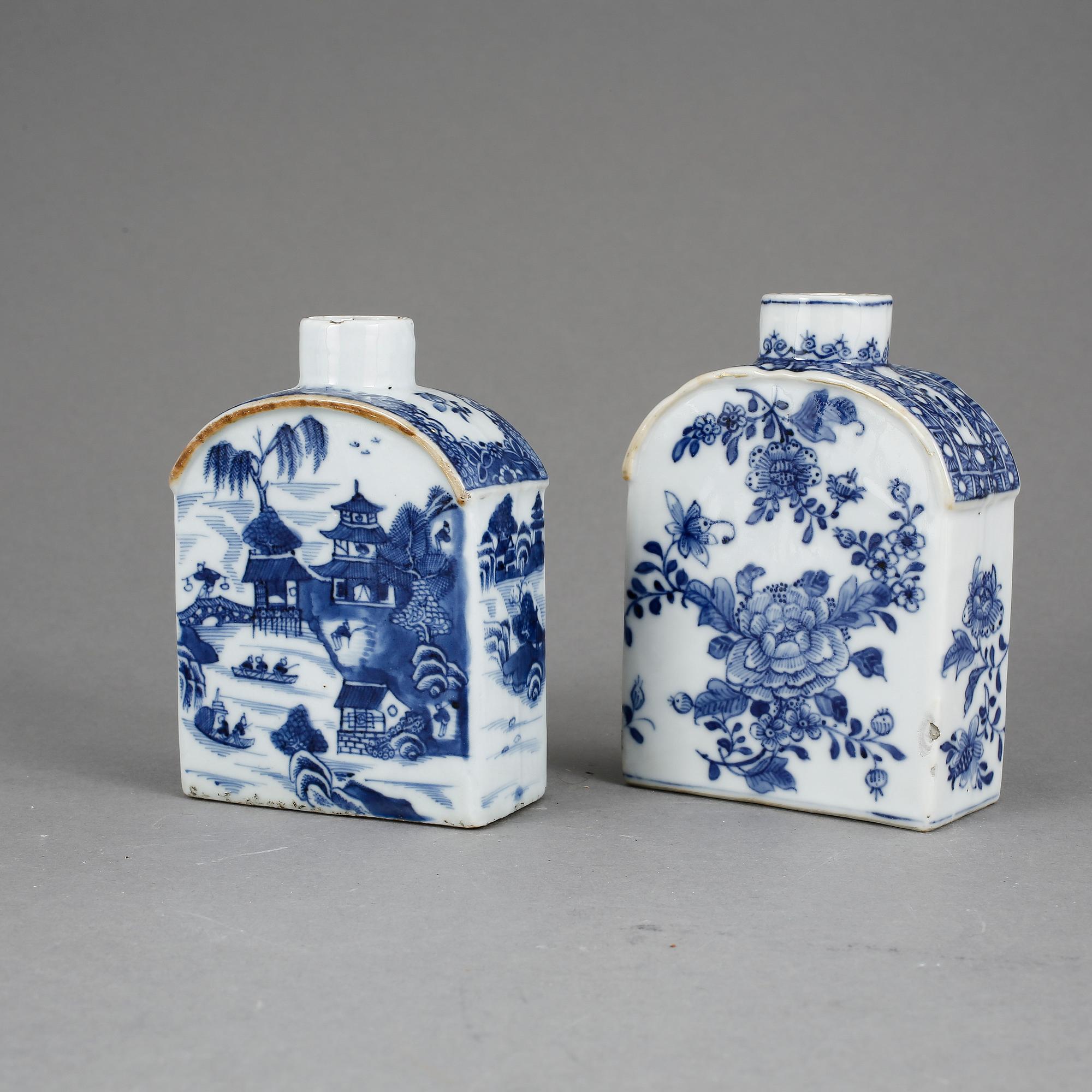 TEDOSOR, 2 st. Kompaniporslin, Kina, Qianlong (1736-1795).