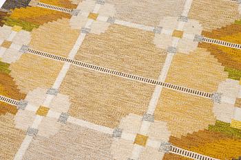 Ingegerd Silow, a flat weave carpet, 'Dellen', c. 286 x 196 cm, signed IS.