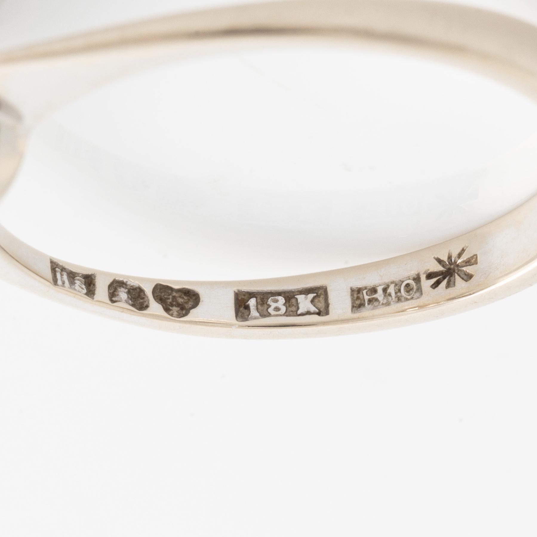 Ring, med briljantslipad diamant.