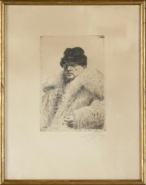 ANDERS ZORN, etsning, signerad.