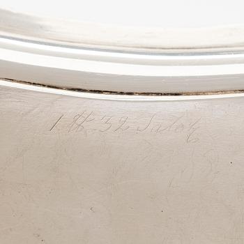 Henrik August Lång, tarjotin, Nichols & Plinke, Pietari 1838.