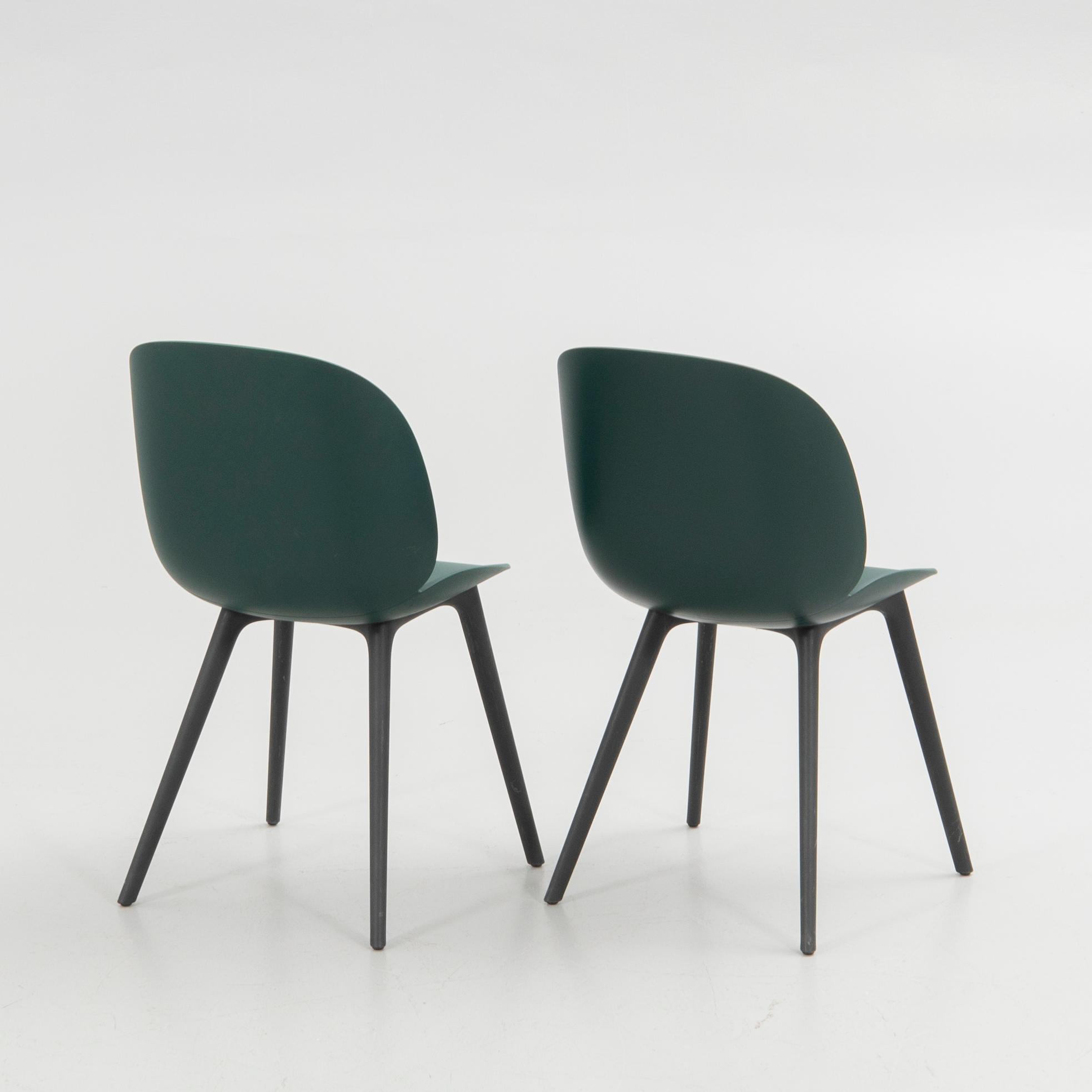 GamFratesi, chairs, 3 pcs, "Beetle Chair", Gubi, Denmark.