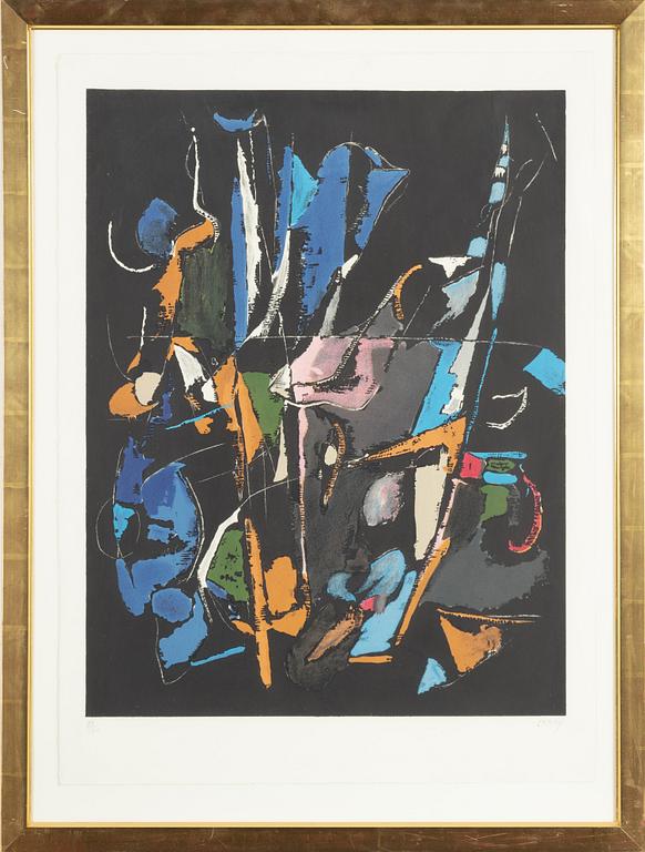 André Lanskoy, färglitografi, signerad 83/100.