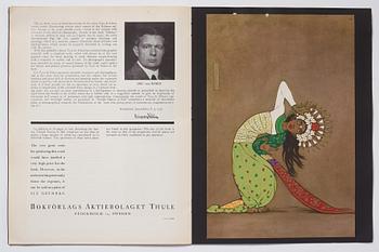 Tyra Kleen, fyra häften med åtta tryckta planscher (varav en dublett), "Temple Dances and Musical Instruments in Bali".