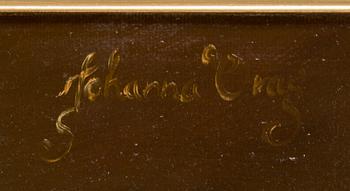 Johanna Oras, olja på duk, signerad.