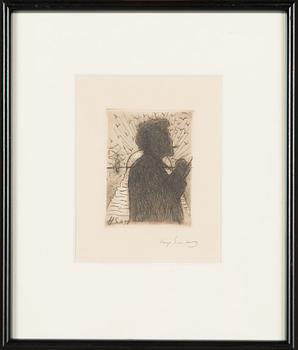 Hugo Simberg, etching, plate signed and signed in pencil.